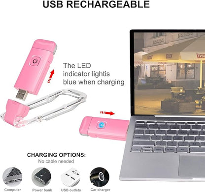 LUXSWAY USB Rechargeable Book Light for Reading,Small Book Reading Light in Bed,Clip On Bookmark Kids Light for Bed,Brightness Adjustable for Eye Care,2 4000K and 2 1550K LEDs for Bookworms