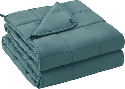 yescool King Size Weighted Blanket for Adults (25 lbs, 80” x 87”, Teal) Cooling Heavy Blanket for Sleeping Perfect for 240-260 lbs, Breathable Blanket for Adults & Couple All Season, Machine Washable