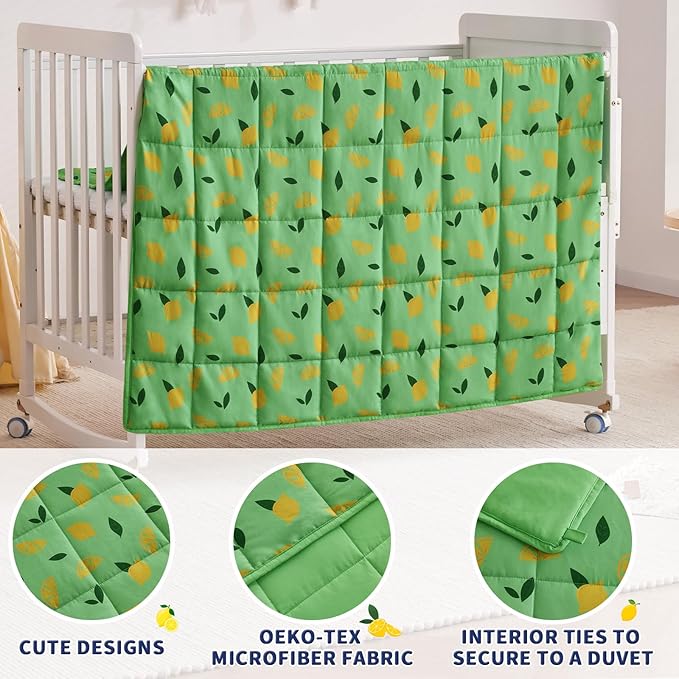 anfie Weighted Blanket Kids(36"x48" 3lbs) Weighted Blanket Cooling Blanket for Sleeping,Throw Size Breathable Blanket with Premium Glass Bead(Lime Green)