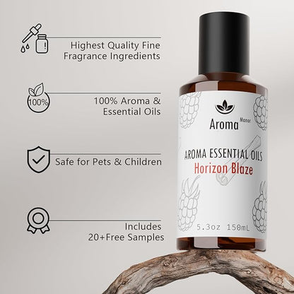 Horizon Blaze Hotel Collection Diffuser Oil - Cold-Air & Ultrasonic Scented Oils for Diffuser Inspired by Luxury Hotel - Essential Oils for Diffusers Aromatherapy (150 ml)