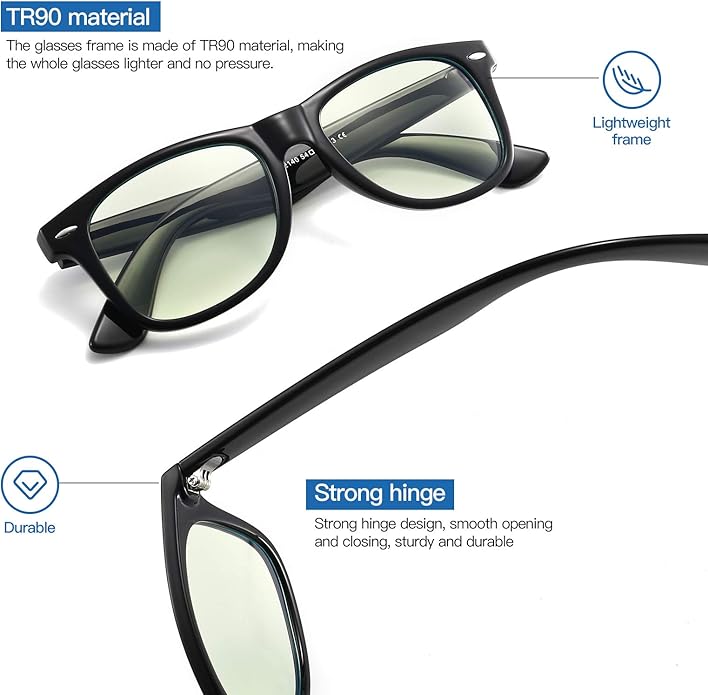 Gysnail Blue Light Blocking Computer Glasses Men/Women, Eye Fatigue Relieve & Better Sleep, Blue Blocker Gaming Glasses