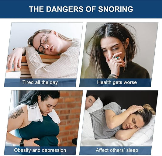 Snoring Solution, Professional Anti-Snoring Device for Men & Women, Upgraded Intelligent Electronic Snore Reducing Aids,Smart Snoring Solution, Breathe Easy, Anti Snore, Sleep Soundly