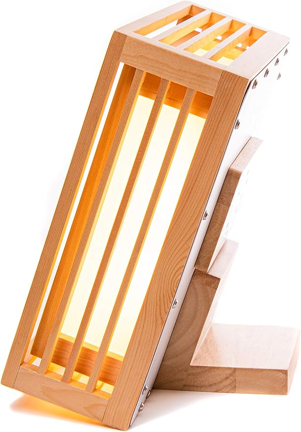 BrightBox Light Therapy Lamp Full Spectrum, 10,000 LUX, UV-Free, Full Size, Adjustable Light Crafted from Solid Wood… (Regular)