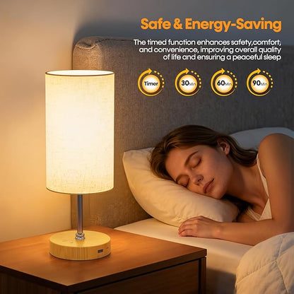 NIORSUN Light Therapy Lamp,10000 Lux Sun Lamp with Remote,3 Color Temperatures & Stepless Dimming,Happy Sunlight Lamp with USB C & A Ports,UV-Free Full Spectrum Light for Home, Office