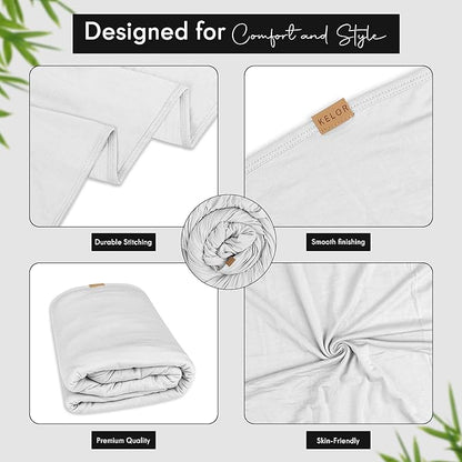 K E L O R Luxury Cooling Travel Blanket - Stretchy, Lightweight Soft & Breathable Shawl Wraps for Women