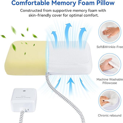 Smart Anti-Snore Pillow AP200, AI Sleep Devices for Snore Relief, Ideal Solution for Side and Back Sleepers