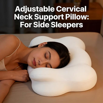 Mellow Cloud Align Pillow, Mellow Sleep Pillow, Ergonomic Memory Foam Pillows, Adjustable Cervical Neck Support Pillow, for Side Back Stomach Sleepers