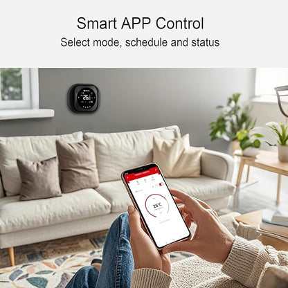 Smart Thermostat 3H/2C, WiFi Household Thermostat for Heat Pump and Conventional Multi-Stage System, Easy DIY Installation, Voice Control, Support Alexa and Google Home, C-Wire Required
