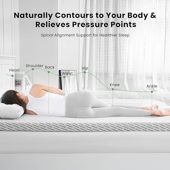 Bamboo Mattress Topper Full Size 3 Inch, Cooling Gel & Bamboo Charcoal Memory Foam Mattress Topper for Back Pain Relief, Firm Dual-Layer Foam Bed Pad with Removable Cover