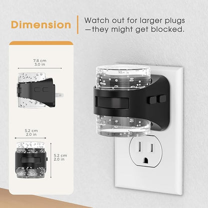 Briignite LED Night Light Plug into Wall Dimmable[2 Pack] Night Light with Bubble Design 5 Color Temperature & Brightness Levels Dusk to Dawn Sensor Nightlights for Bathroom, Hallway, Rooms, 5CCT