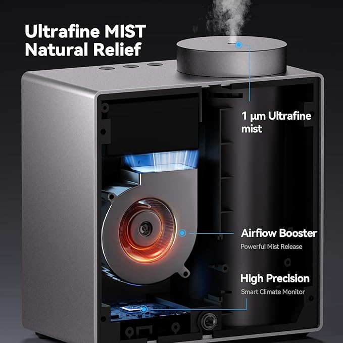 2026 Smart Waterless Diffuser, 2000 Sq.Ft Cold Air Scent Machine with Clock & Environmental Display | 7 Fragrance Levels, 9 Timer Settings, Hotel Collection Diffuser for Home & Large Rooms (Silver)