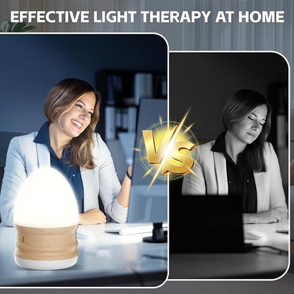 13,000 Lux Daylight Lamp, UV-Free Flicker-Free Light Therapy Lamp with 3 Color Temperatures, Dimmable Desk Light with Timer & Remote for Mood, Energy & Concentration, Home Office