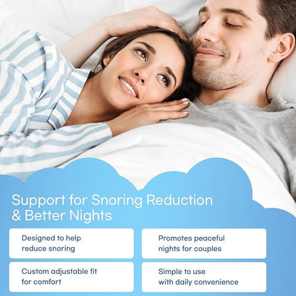 Anti Snore Mouthpiece: FDA Cleared Snoring Aid - Helps Reduce Snoring During Sleep for Men and Women (Lightblue)