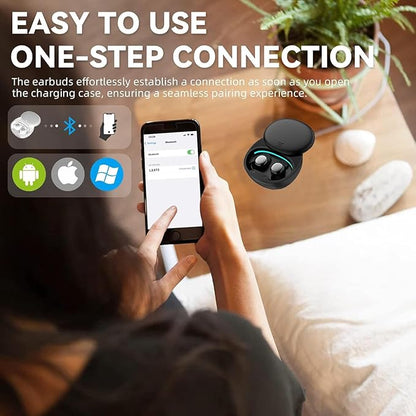 Sleep Earbuds for Side Sleepers, Wireless Noise Cancelling Sleep Headphones with Sleep Mode, LED Power Display, Comfort Fit for Sleeping, Working, Hiking (Amethyst)