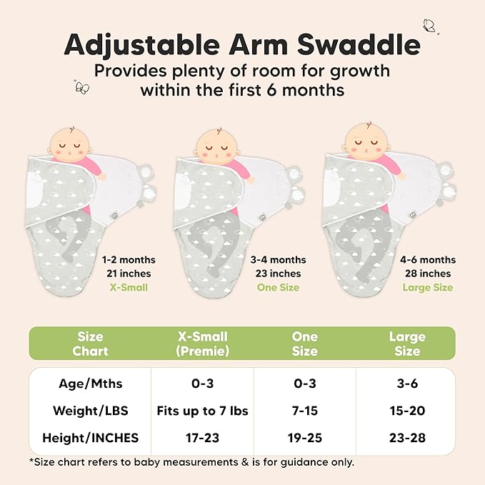 KeaBabies 3-Pack Organic Baby Swaddle Sleep Sacks - Swaddles for Newborns, Infant 0-3 Months, Baby Girls, Boys, Soft & Snug Newborn Sleep Sack, Nursery Swaddling Blankets (Aspire, OS)