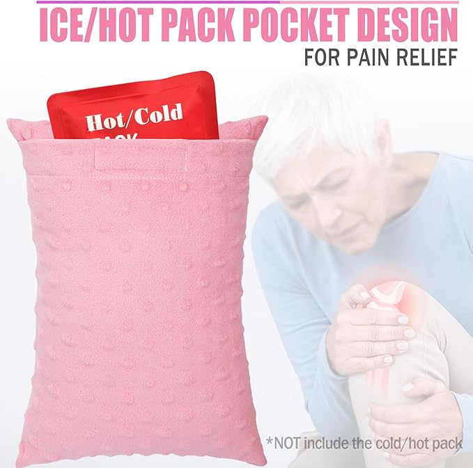 1 Pcs Soft Knee Pillow for Side Sleepers, Pressure Pillows Between Legs 11"x7" Small Knee Pillow Joints Cushion for Sleeping Hip and Back Pain, Minky Dot Coral