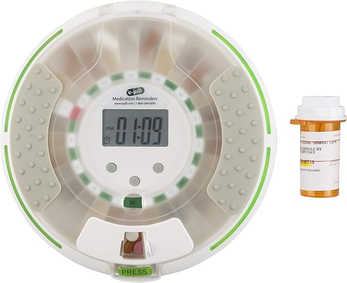 e-Pill MedSmart Voice Pro Automatic Pill Dispenser – Locked Bluetooth Medication Reminder with Voice Alerts – Pill Organizer for Seniors, Dementia, Alzheimer’s, Caregivers & Assisted Living