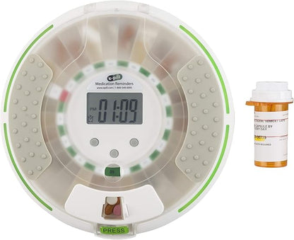 e-Pill MedSmart Voice Pro Automatic Pill Dispenser – Locked Bluetooth Medication Reminder with Voice Alerts – Pill Organizer for Seniors, Dementia, Alzheimer’s, Caregivers & Assisted Living