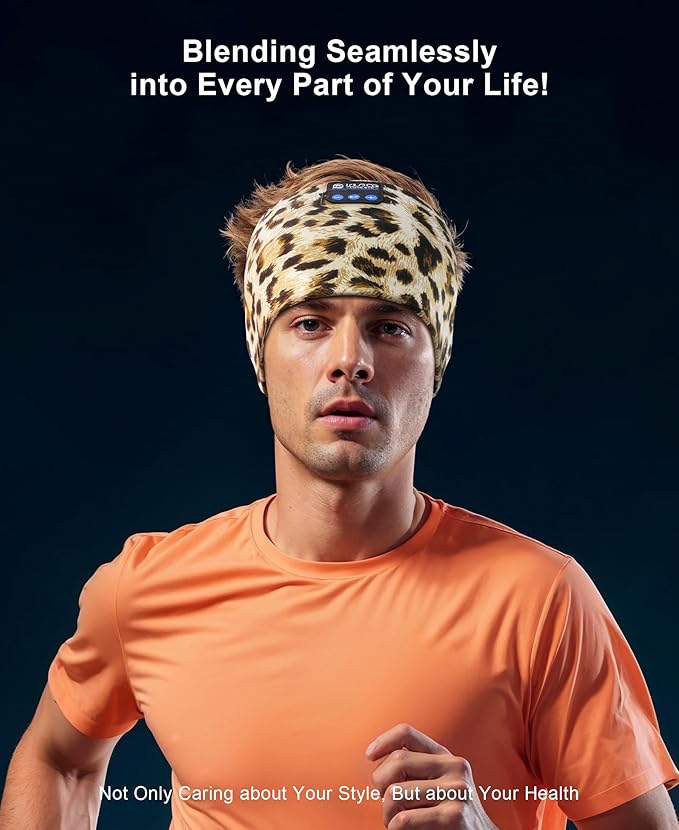 LOVE EYE Sleep Headphones Wireless Headband Headphones Bluetooth 5.4 for Side Sleeper Bluetooth Headband Earphones for Sports for tech Gadgets Gifts