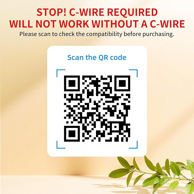 Smart Thermostat for House, WiFi Thermostat Compatible with Alexa and Google Assistant,7day x 8period Programmable Control Tuya/Smart Life, Energy Saving, C-Wire Require