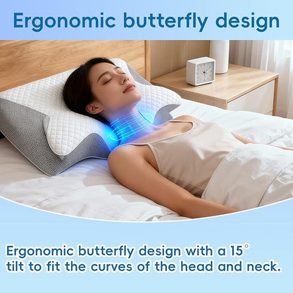 Sleep Apnea Pillow Pillows for Side Sleepers, Ergonomic Pillow, Breathable and Not Stuffy, Made Memory Foam, for Neck Support, for Side, Back, Stomach Sleepers