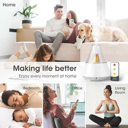 Essential Oil Diffuser Personal, Modern Style Aroma Diffusers, Scent Fragrance Spray for Home, Office, Bedroom, Room, 150ml Ultrasonic Cool Mist, 6-12H Working, Auto-Off, White