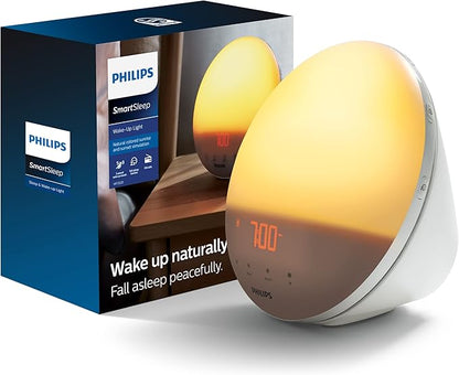 Sleep and Wake-Up Light, Simulated Sunrise and Sunset & Wake-up Light, Colored Sunrise and Sunset Simulation, 5 Natural Sounds
