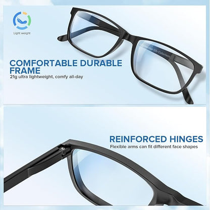G5 Blue Light Blocking Glasses for Women & Men, Eye Strain Protection Bluelight Blockers for Reading Computer Gaming