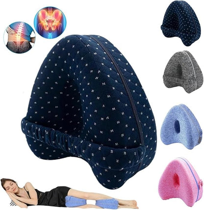 Leg Pillow, Knee Pillow for Side Sleepers, Alignment Pillows for Side Sleepers, Leg Pillows for Sleeping, Knee Cushion for Sleeping Relieving Leg, Back, Knee Pain (Navy)