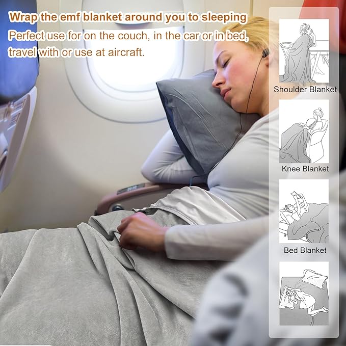 Faraday Blanket, E M F Protection Blanket, As Protection Cover for All Ages, Shielding Blanket, Size 38.5" x 40" - This is Not a Faraday Cage
