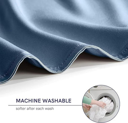 YnM Cooling 3-Side Zipper Duvet Cover for Weighted Blankets | Easy on, Easy Off Sea Grass, 88"x104"