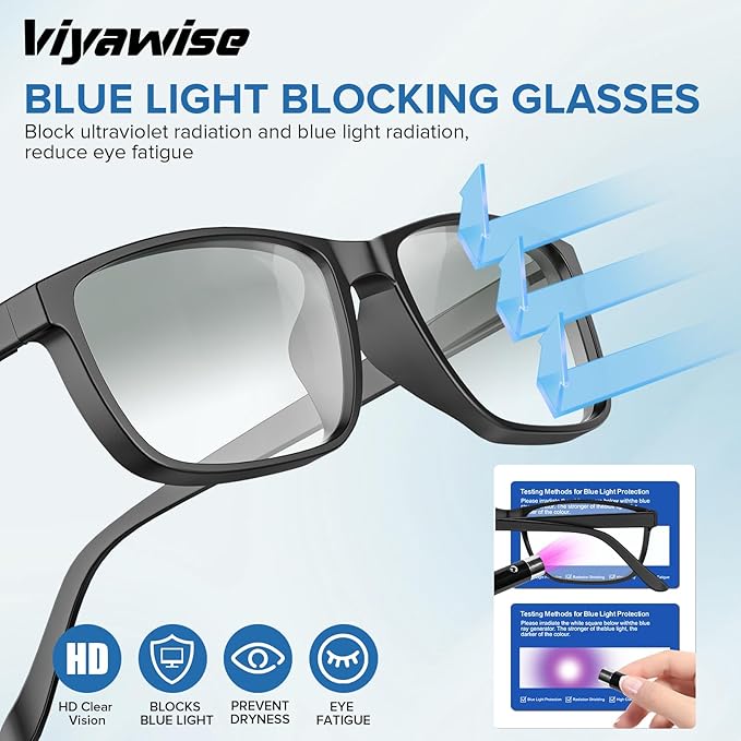 G5 Blue Light Blocking Glasses for Women & Men, Eye Strain Protection Bluelight Blockers for Reading Computer Gaming