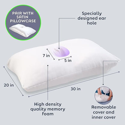 Side Sleeping Pillow Cover - Machine Washable Pillow Case for Standard or Soft Side Sleeping Pillow - Pillow Sold Separately