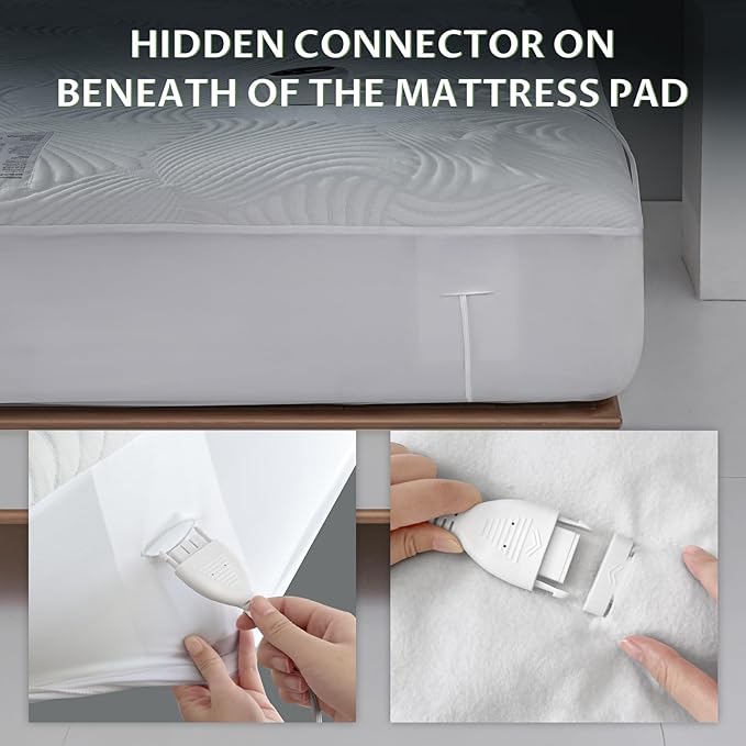 Twin Size Electric Heated Mattress Pad - Bed Warmer with Memory & Preheat Functions, 12 Heat Settings Single Control for 1-12 Hours Auto Off, Lighted Button