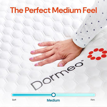 Dormeo Premium Twin XL Cooling Mattress Topper - 3-Zone OctaspringⓇ Technology for Optimal Back Support, Anti-Slip Bottom