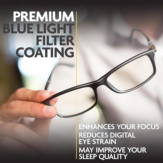 Prospek Blue Light Blocking Glasses - Clear Lens for Office & Meetings, Professional Style for Men Women, Reduce Eye Strain