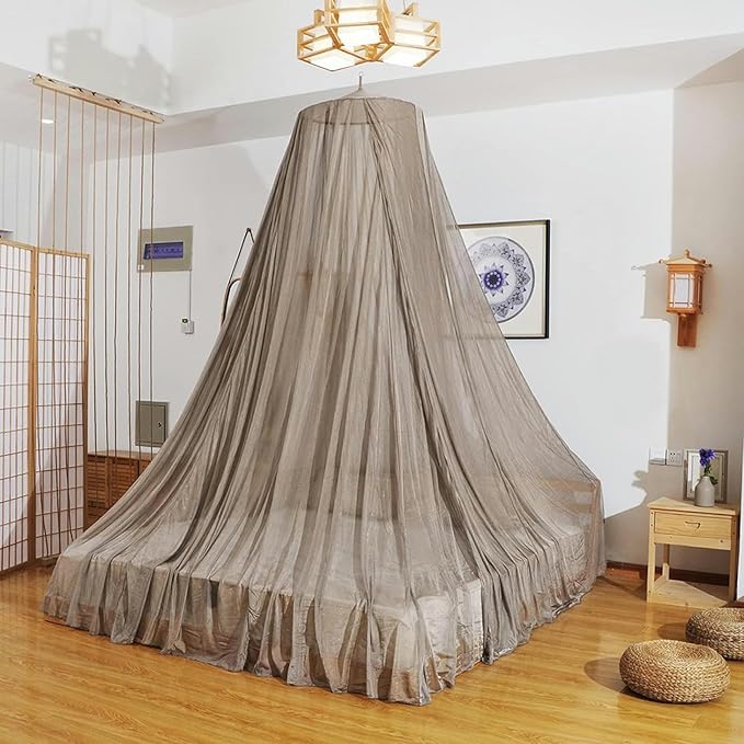 AMNOOL Anti Radiation Net Canopy,Silver Coated Mesh Radiation Protection Canopy King Size RF Shielding Netting EMF Shielding Canopy,8m
