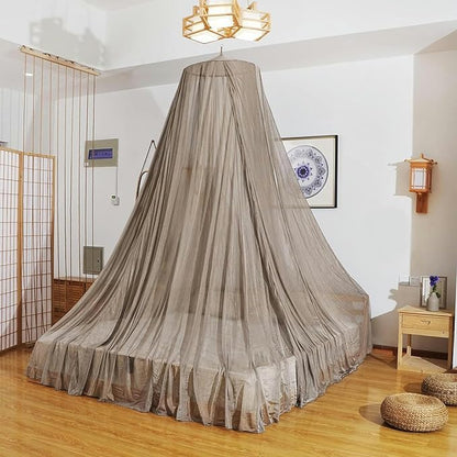 AMNOOL Anti Radiation Net Canopy,Silver Coated Mesh Radiation Protection Canopy King Size RF Shielding Netting EMF Shielding Canopy,8m