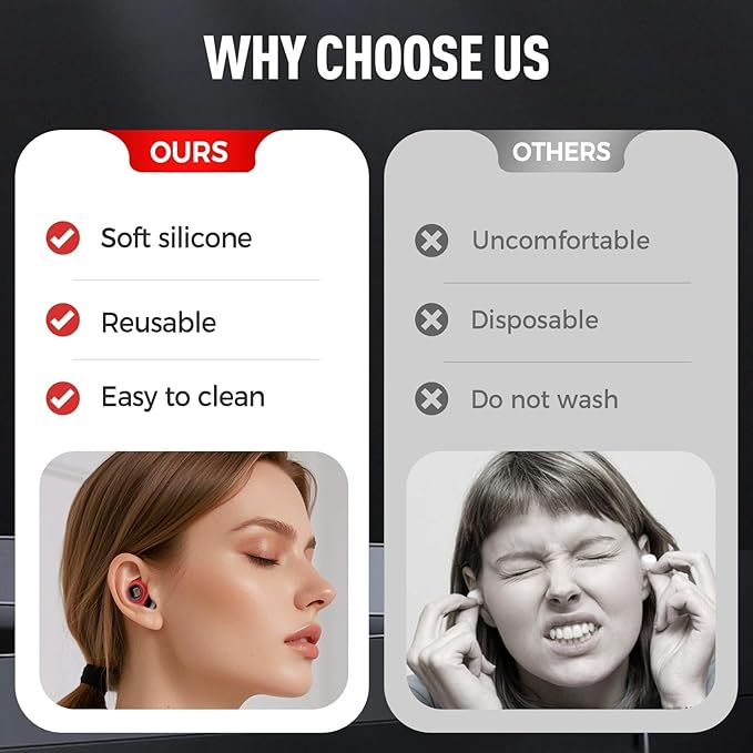 Ear Plugs for Sleeping Noise Cancelling,45db Motorcycle Ear Plugs for Noise Reduction with 8 Eartips,Reusable Silicone Earplugs for Sleep,Concerts,Work,Study,Snoring,Travel (Blue and White)