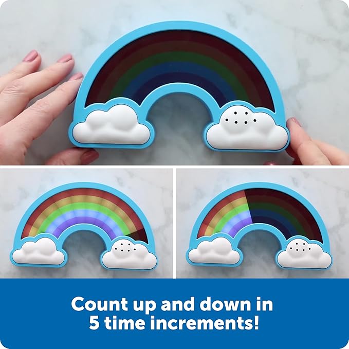 Learning Resources Rainbow Visual Timer - Time Management for Children, Audio and Visual Alarms, Schedule for Kids, Social Emotional Learning Skills, Countdown for Teachers, Classroom Must Haves