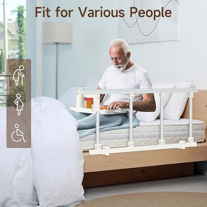 WAYES Bed Rails for Elderly Adults (34" x 16"), Foldable Bed Side Rails for Full, Queen, King Size Bed, Safety Guard, Durable, Tool-Free Assembly