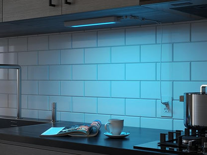 Good Earth Lighting 12" WI-FI Smart Plug-in Undercabinet Bar RGB+CCT Changing (2700-6500K), Dimmable, 500 Lumen, White