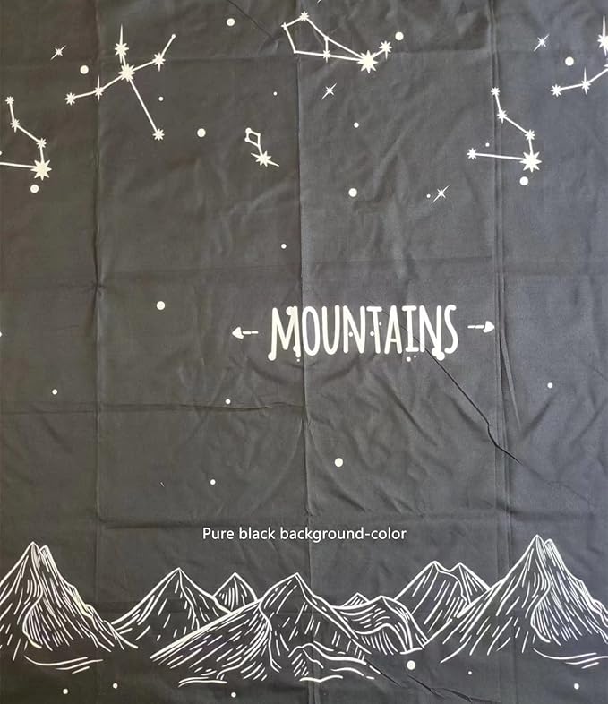 Bottom Bunk Bed Curtains Privacy Cloth Underbed Curtains for Low Loft Bed Twin, 2 Panels, Mountains