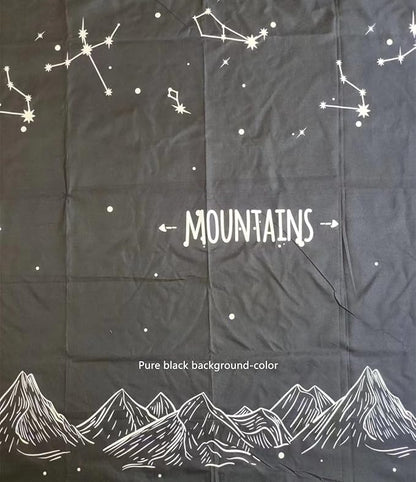 Bottom Bunk Bed Curtains Privacy Cloth Underbed Curtains for Low Loft Bed Twin, 2 Panels, Mountains