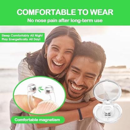9 Pack Anti Snoring Devices, Magnetic Anti Snoring Nose Clip with Adjustable Magnet, Silicone Stop Snoring Nose Clip, Snore Stopper Solution for Comfortable & Quieter Sleep, Reusable for Men and Women