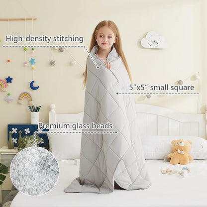 L'AGRATY Weighted Blanket - 36"x48" 3lbs Microfiber Material with Glass Beads Small Blanket for All-Season Summer Fall Winter Soft Thick