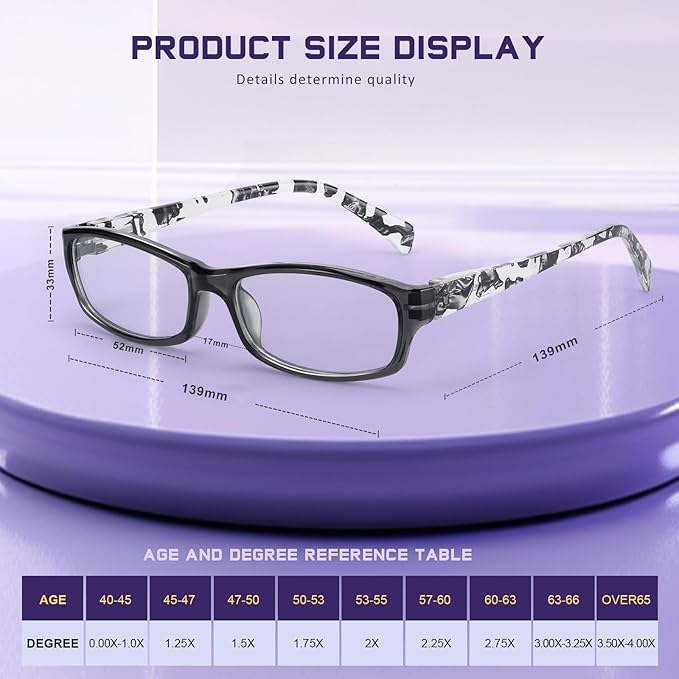 Reading Glasses for Women Men - 5 Pack Blue Light Blocking Spring Hinge Computer Readers Anti Glare UV Eyeglasses