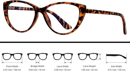 ANDWOOD Blue Light Blocking Glasses Women Bluelight Blocker Computer Cateye Clear Cat Eye Eyeglasses Frame AR003