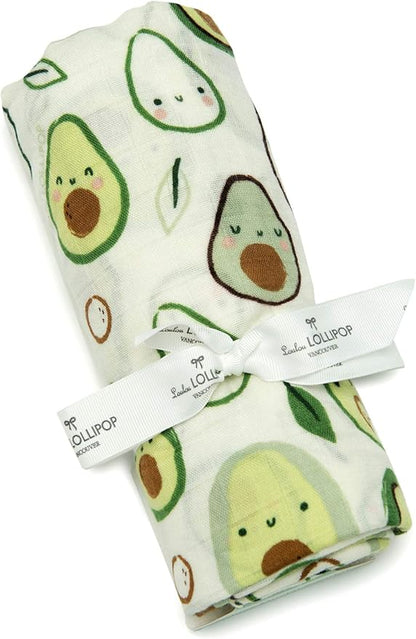 Loulou Lollipop Soft Baby Swaddle Blanket Muslin Wrap Receiving Blanket for Newborn to Toddler Girl and Boy, Large 47” by 47” - Avocado…