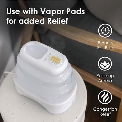 1 Gal. Warm Mist Collapsible Humidifier, White, Top Fill, for Medium Rooms Up to 500 sq. ft.